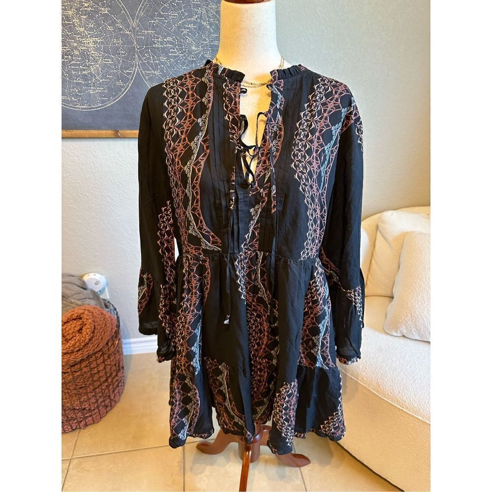 NWT All Saints‎ Adella Leticia Tiered Women’s Mini Dress Size 12